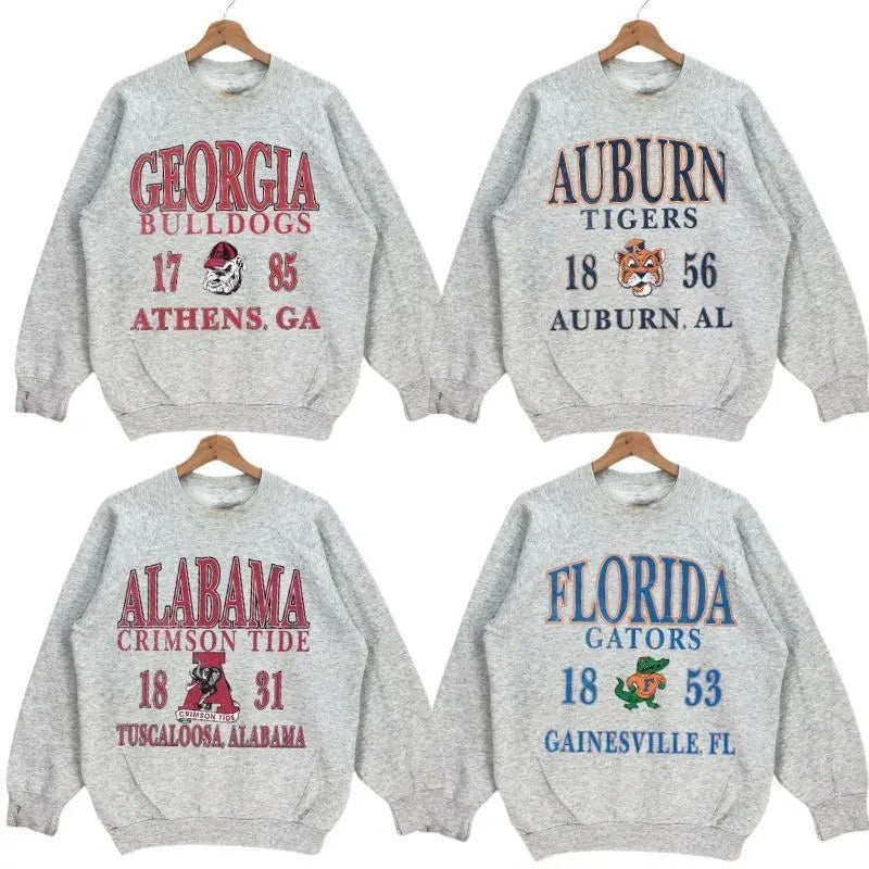 Vintage College Football NCAA Sweatshirt, Classic Sport Sweatshirt, Gifts For Football Fan Sport, Football Sweatshirts...