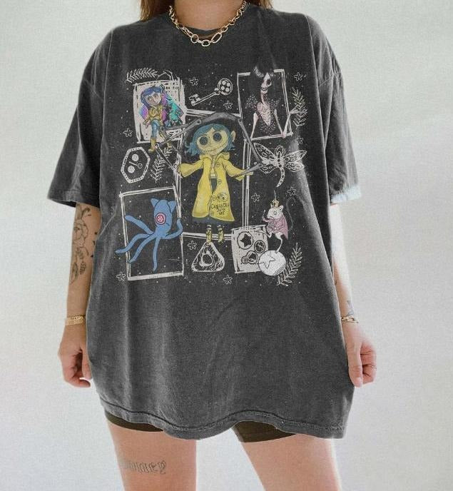 Vintage Coraline T-Shirt, Horror Coraline Tee, Coraline Doll Shirt, Coraline Jones Halloween Shirt Hoodie, Sweatshirt