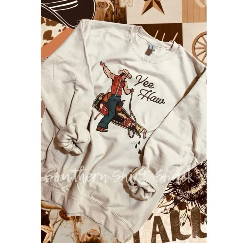 Vintage Cowboy Soda Bottle Sweatshirt | Sand T-Shirts, Hoodie | UrbanDripWear.com
