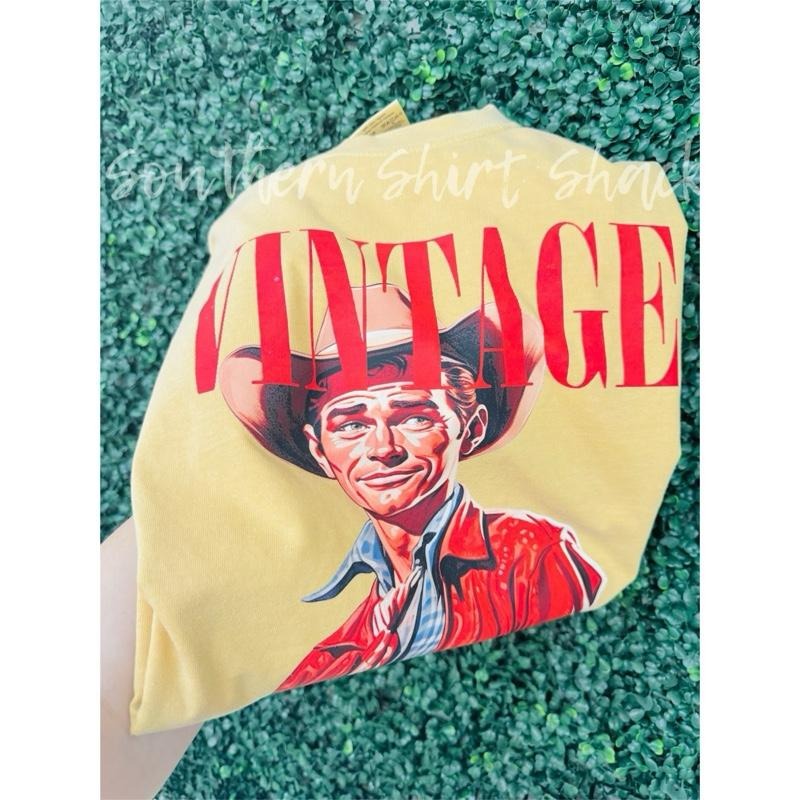 Vintage Cowboy T shirt  | Mustard comfort colors T shirt top Hoodie, Sweatshirt | UrbanDripWear.com