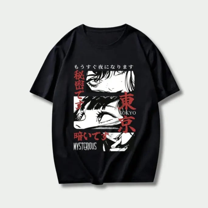 Vintage Cyberpunk Tokyo Graphic Tee, Sweatshirt, Hoodie Gift For Women Top Womenswear Underwear Cotton T-Shirt Polyester...