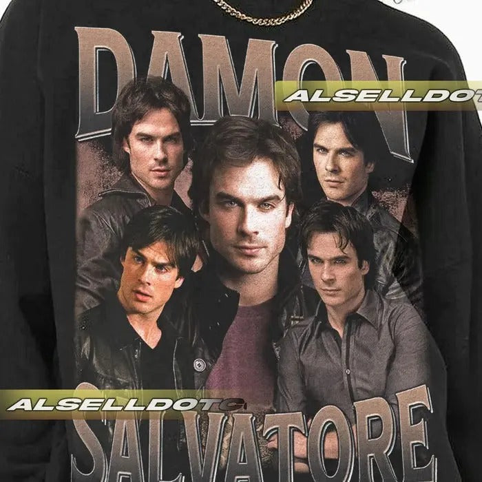 Vintage Damon Salvatore Sweatshirt,  Sweatshirt, Gift For Unisex and Man Unisex Sweatshirt T-Shirts, Hoodie
