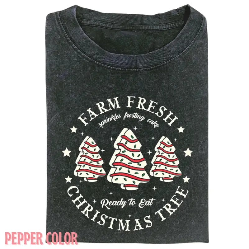 Vintage FARM FRESH CHRISTMAS T-SHIRT, Funny graphic 90' Graphic tee Womenswear Top Hoodie, Sweatshirt | UrbanDripWear.com