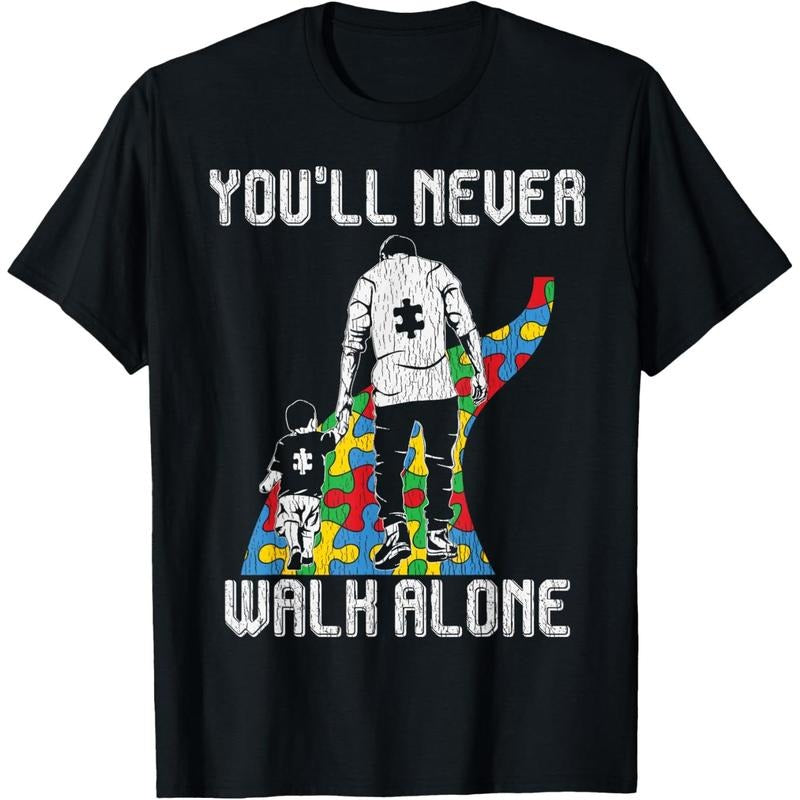 Vintage Father Son Family Autistic men Autism Awareness Dad T-Shirt Hoodie, Sweatshirt | UrbanDripWear.com