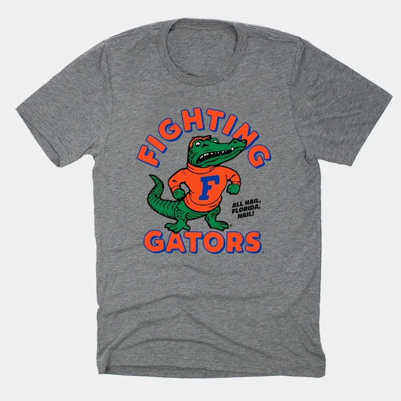 Vintage Florida Fighting Gators Tee - Trendy Classic Unisex T-Shirt with Printed Graphics