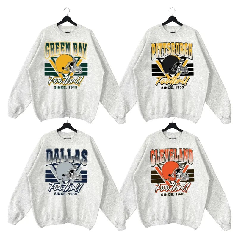 Vintage Football Sweatshirt Ash Grey Color, Hometown Football Sweatshirt, Vintage Graphic Tees, Football Fan Gift, Unisex...