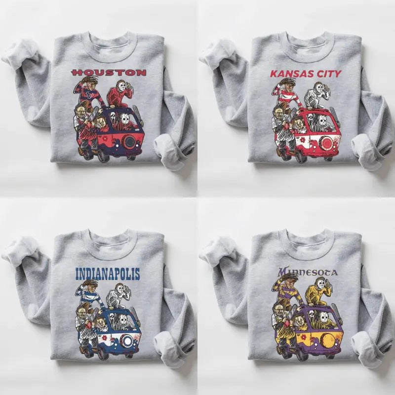 Vintage Football Sweatshirt Sport Grey Color, Football Shirt, Halloween Sweatshirt, Football Fan Gift, Vintage Graphic...