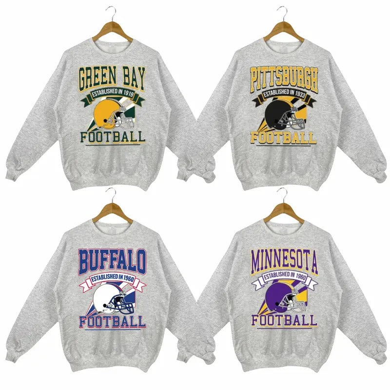 Vintage Football Sweatshirt Sport Grey Color, Vintage Sports Sweatshirts, Unisex Sweatshirts T-Shirts, Hoodie