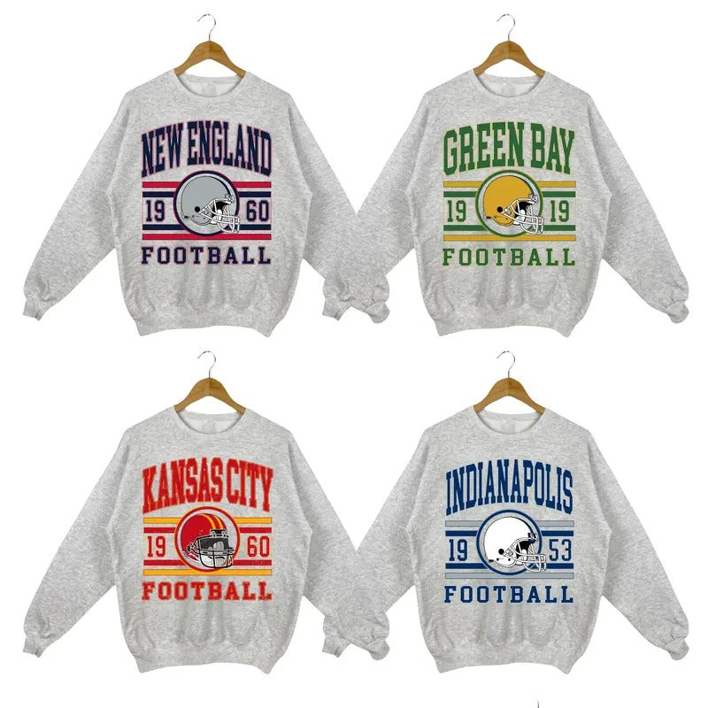 Vintage Football Sweatshirt, Hometown Teams Sweatshirt, Football Retro Sweatshirt, Football Throwback Sweatshirt, Unisex...