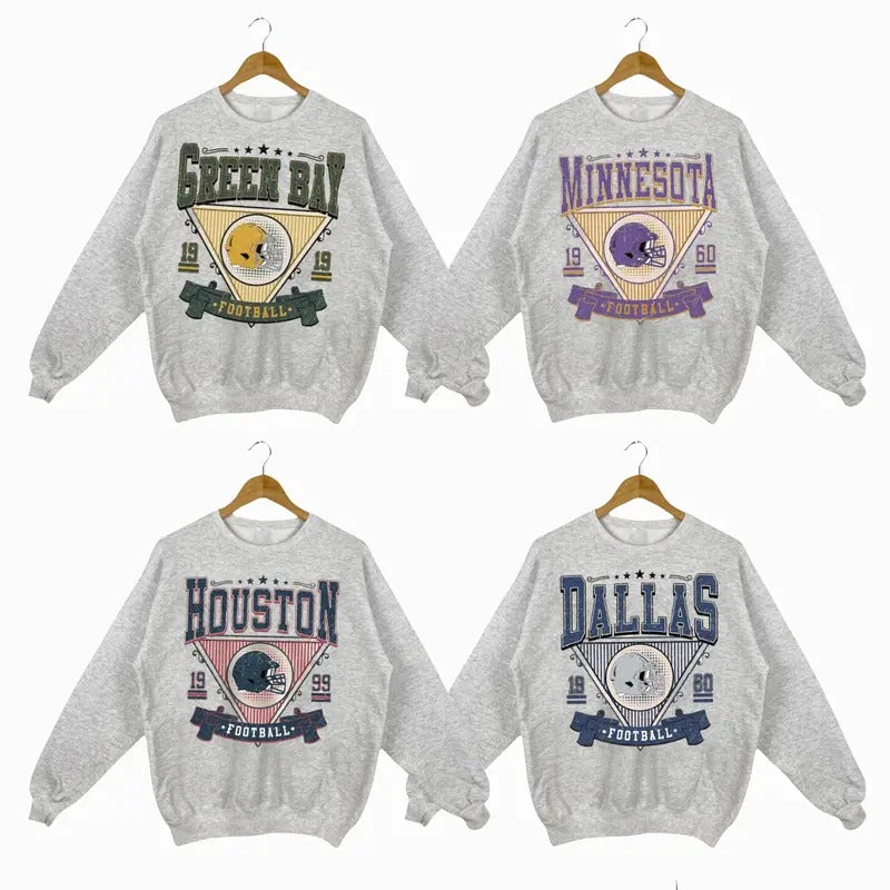 Vintage Football Sweatshirt, Retro Football Crewneck, Hometown Football Sweatshirt, Football Fan Gift, Unisex Sweatshirts...