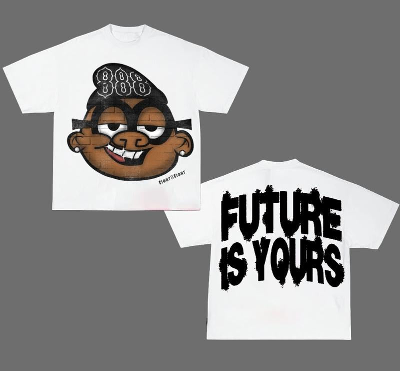 Vintage Future Is Your Avatar Graphic Big Face T Shirt Hip Hop Streetwear Y2k Fashion Hoodie, Sweatshirt | UrbanDripWear.com