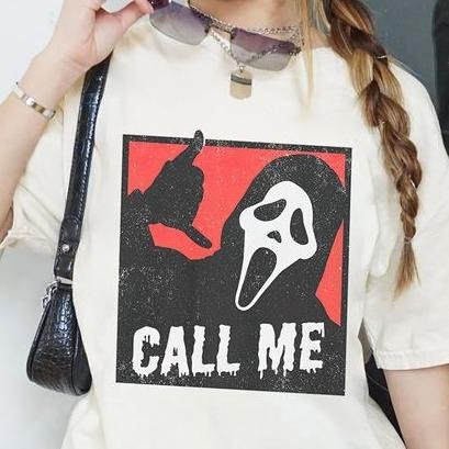 Vintage Ghost Face Shirt | Scream Movie Shirt | Horror Halloween Shirt | Halloween Scary Movie Shirt | Halloween Party...