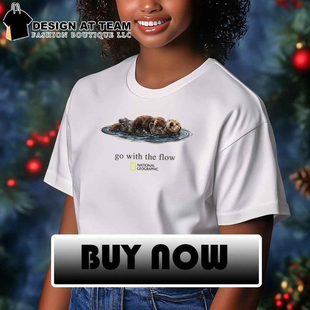Vintage Go With The Flow Otter National Geographic shirt