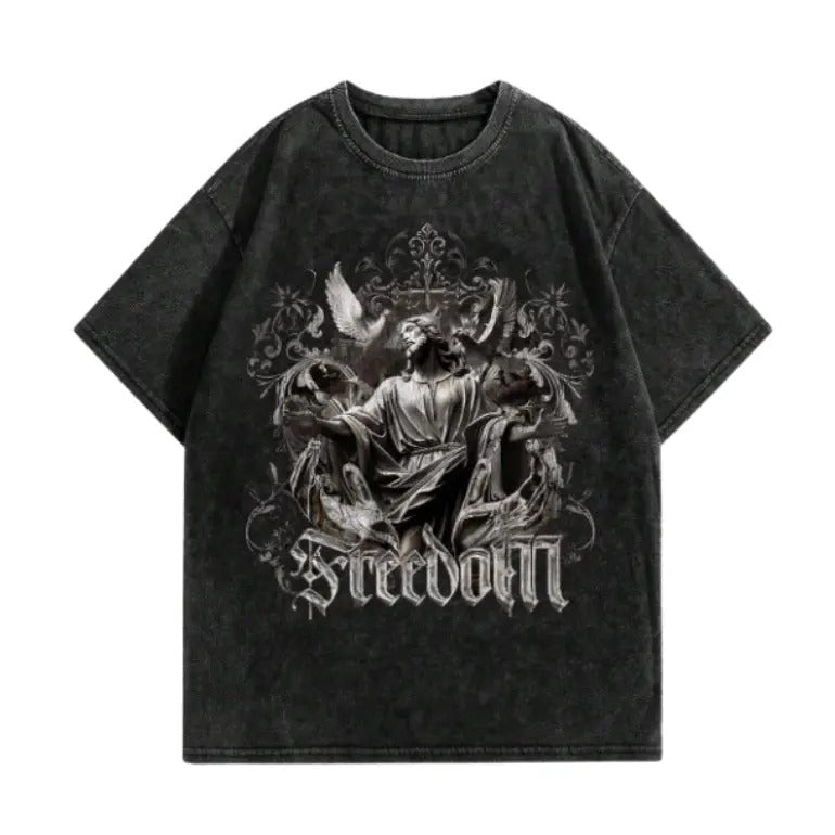Vintage Grunge Punk Retro Distressed Snow Flake & Letter Graphic Tee, Sweatshirt, Hoodie Gift For Women Top Womenswear...