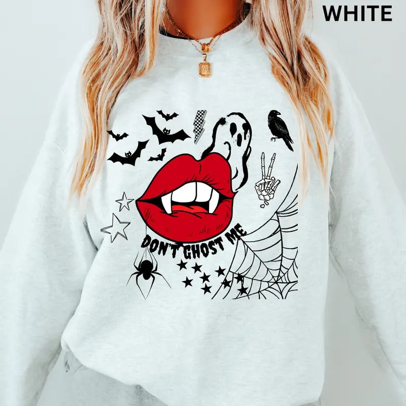 Vintage Halloween Crewneck, Don't Ghost Me Sweatshirt, Print t shirt, Vintage Halloween Sweatshirt, Halloween Tok, fall...