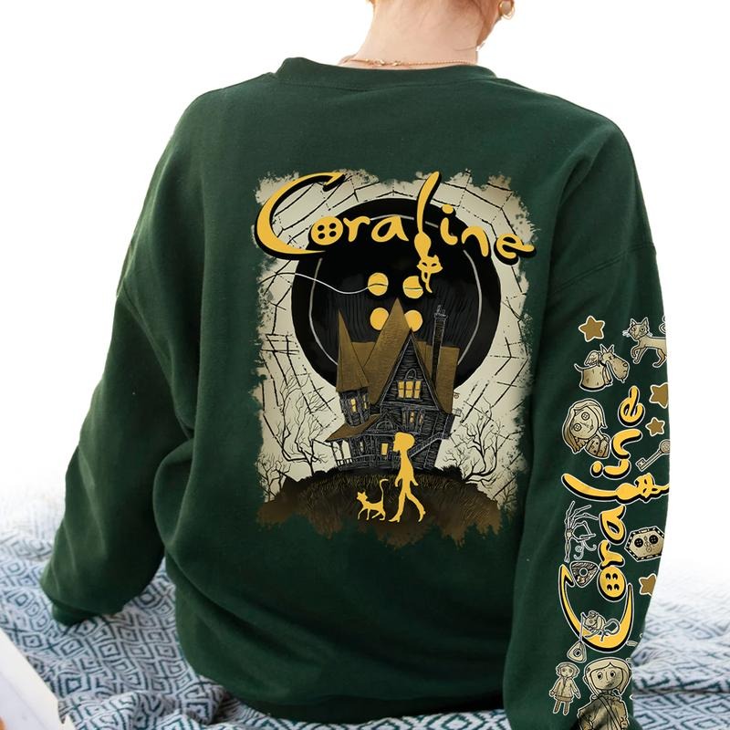 Vintage Halloween Movie Hoodie, Halloween Hoodie, Coraline Best For Coraline Movie Sweatshirt T-Shirts | UrbanDripWear.com