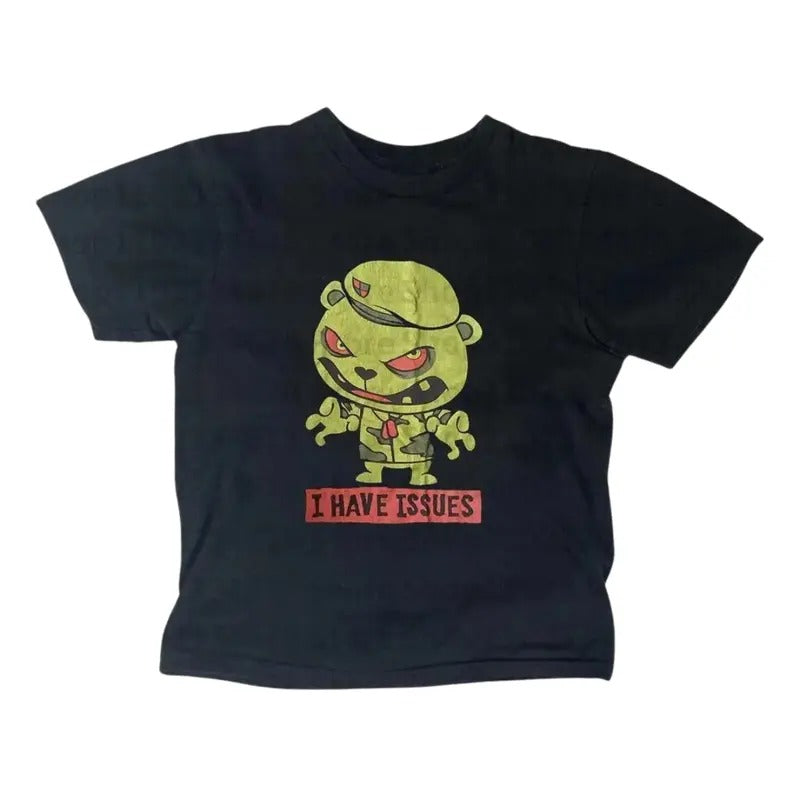 Vintage Happy Tree Friends Baby Tee, Women Fitted T-Shirt, Y2k Top Women Streetwear, Grunge 2000s, Gothic Emo Girl, Gift...