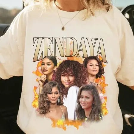 Vintage Homage Zendaya T-Shirt | Retro Zendaya Bootleg Tee | Euphoria Movie Shirt | Dune Shirt | Chani Dune Shirt Hoodie,...