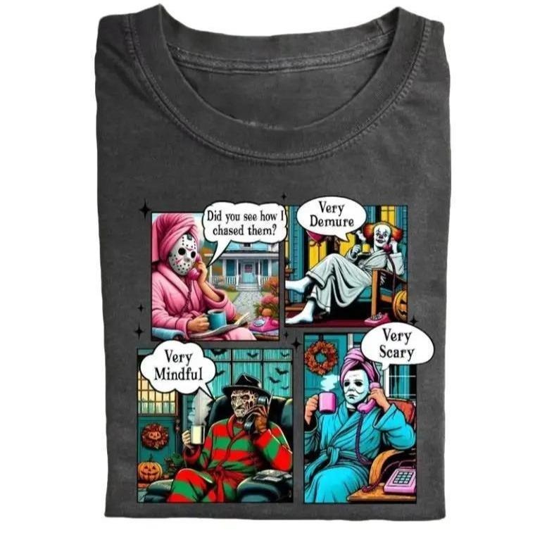 Vintage Horror Graphic T-shirt, Funny Halloween Shirt, Unisex T-Shirt,  Y2K 90s Graphic Shirt, gift for her, him,...