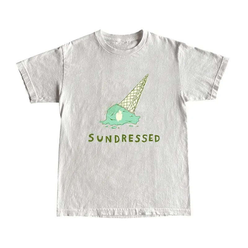 Vintage Ice Cream White T-Shirt - Graphic Tee Men's Top Hoodie, Sweatshirt | UrbanDripWear.com