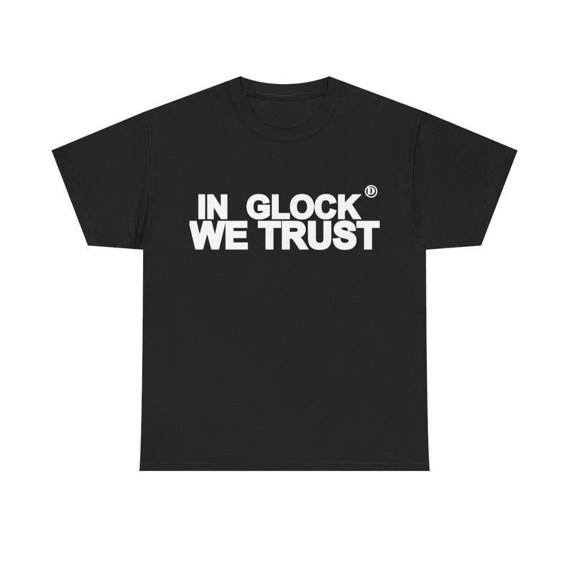 Vintage In Glock We Trust Y2k 90s Hip-Hop Vibes Heavy Cotton Graphic T-Shirt Tshirt Shirt HipHop Rap Tee Casual Classic...