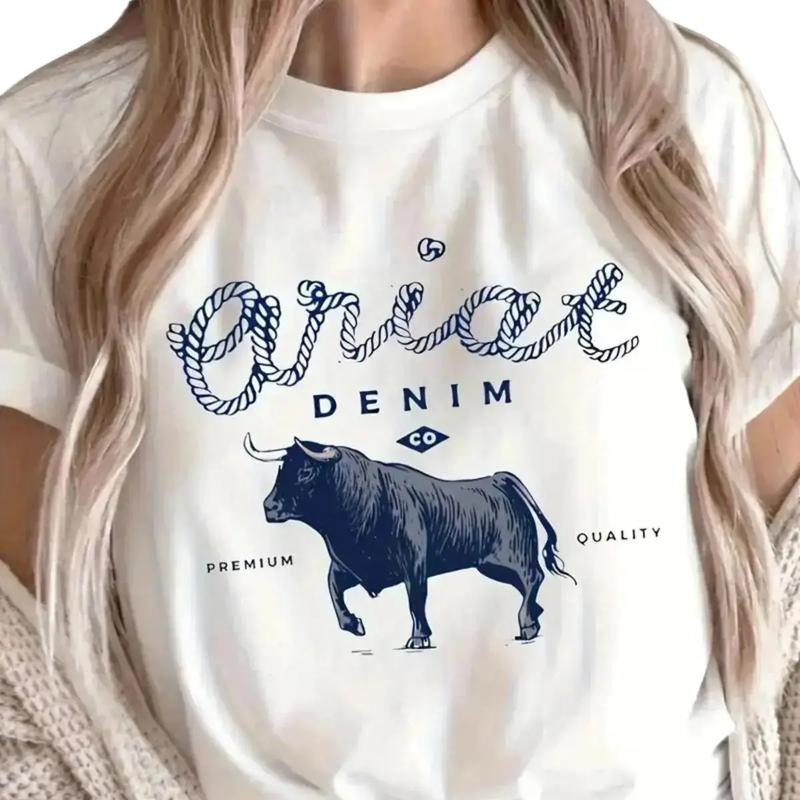 Vintage Inspired Comfort Colors Shirt, Ariat Denim Bull, Western Flair Tee, Gift For Women Hoodie, Sweatshirt