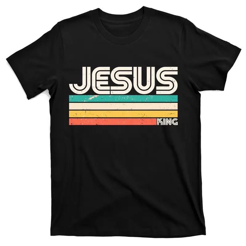 Vintage Jesus King T-Shirt Cotton Menswear Hoodie, Sweatshirt | UrbanDripWear.com