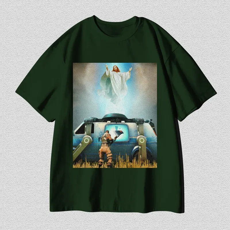 Vintage Jesus Resurrection x Fortnite Tee, Vintage Jesus x Fortnite Funny Shirt, Jesus Fortnite Shirt, Funny Fortnite...