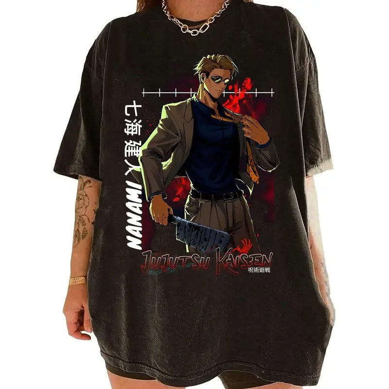 Vintage Kento Nanami Tee, Anime Nostalgia at Its Best Sweatshirt, Hoodie, Comfort Colors | UrbanDripWear.com