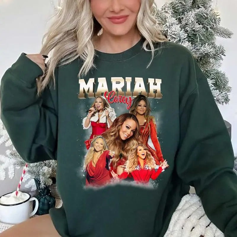 Vintage Ma.riah Ca.rey Merry Christmas One And All T-Shirt, All I Want For Christmas Is You Sweatshirt, Mar.iah Care.y...