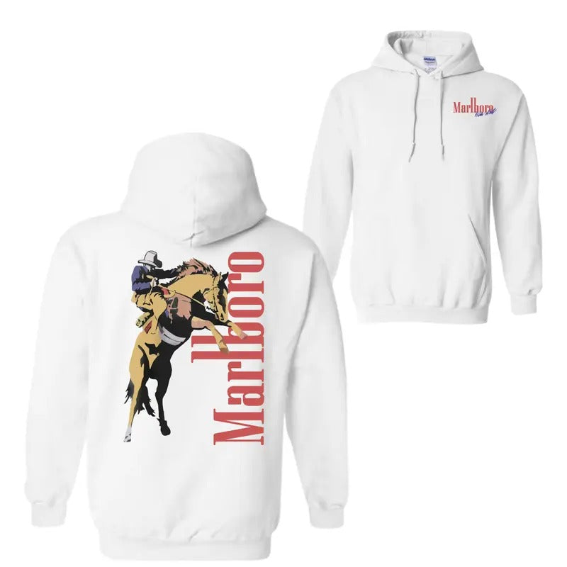 Vintage Marlboro Cowboy Wild West Hoodie, Unisex Shirt, For Men, For Women Sweatshirt | UrbanDripWear.com