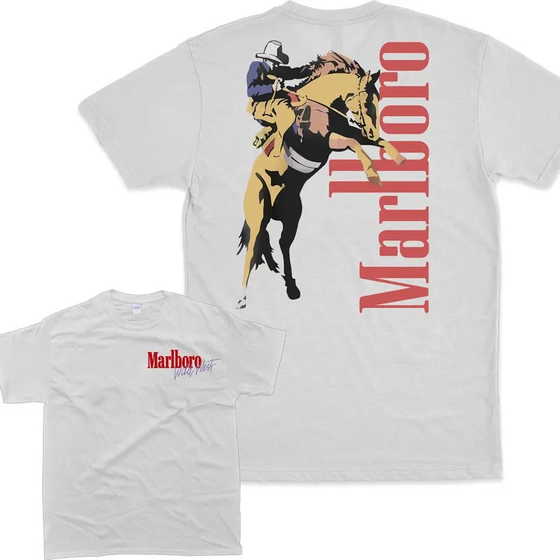Vintage Marlboro Cowboy Wild West Shirt, Unisex Shirt, For Men, For Women Hoodie, Sweatshirt | UrbanDripWear.com