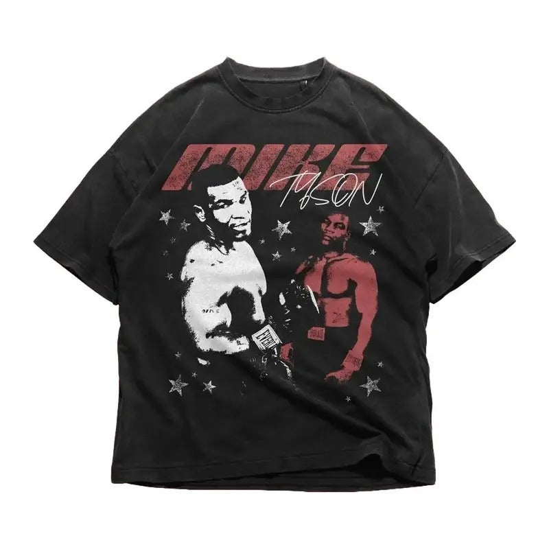 Vintage Mike Tyson Shirt Boxing Graphic Tee T-Shirt Cotton Long Sleeve Menswear Top Hoodie, Sweatshirt | UrbanDripWear.com