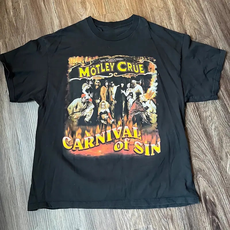 Vintage Motley Crue Carnival Of Sin Tour T-Shirt 2005 Hoodie, Sweatshirt | UrbanDripWear.com