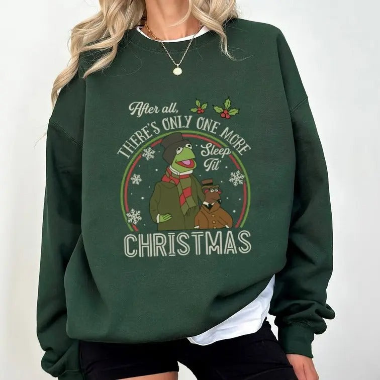 Vintage Muppet Christmas Shirt, After All There's Only One More Sleep Til Christmas Shirt, Kermit And Friends Shirt, Xmas...