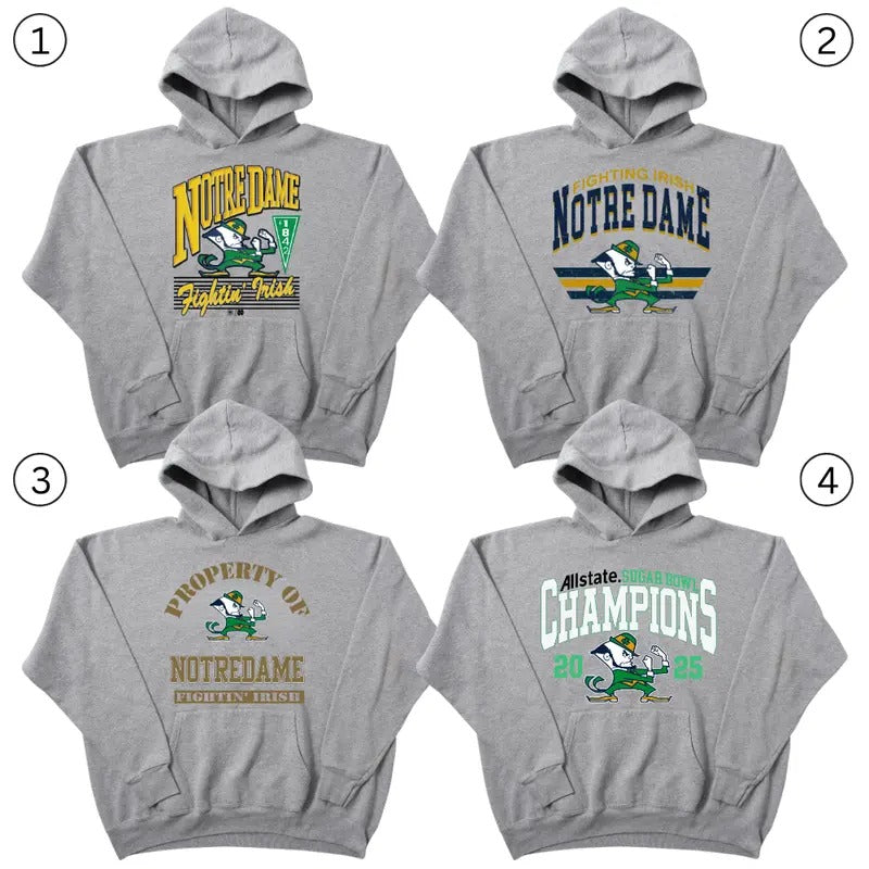 Vintage Notre Dame Irish Football Collection Hoodie, Classic Sport Shirt, Gifts for Football Lovers, Unisex Shirt Sweatshirt