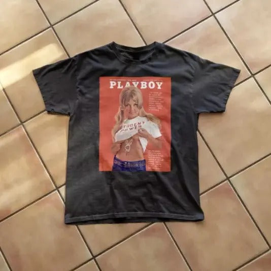 Vintage Playboy Ad With Sexyyy Girl On The Front T-Shirt, Unisex T-shirt, Y2k Shirt, Gift For Men Women Hoodie, Sweatshirt