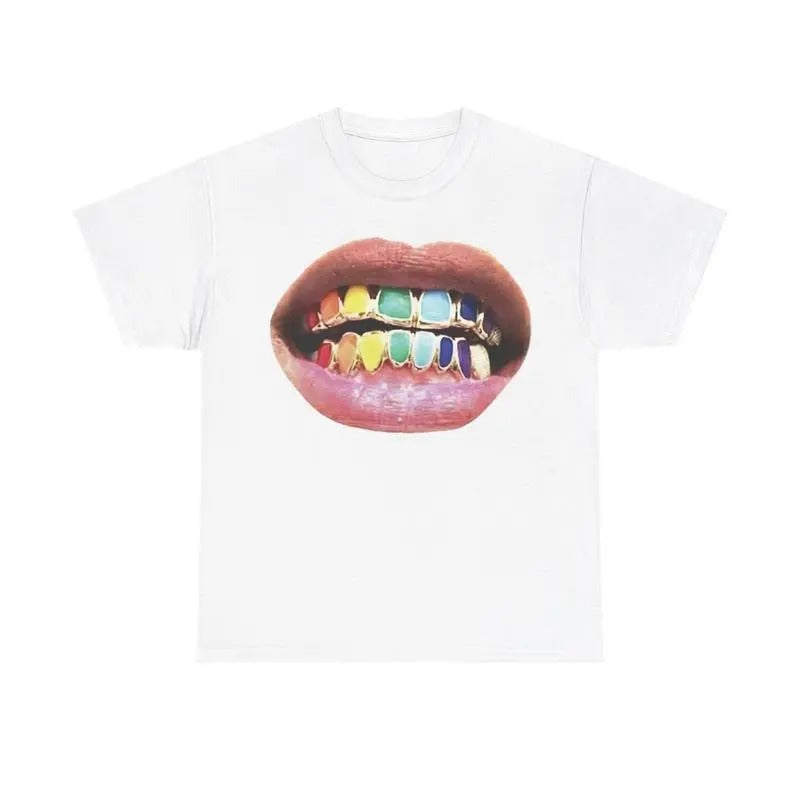 Vintage Rainbow Grill Lover Graphic T-Shirt Breathable Cotton Hoodie, Sweatshirt | UrbanDripWear.com