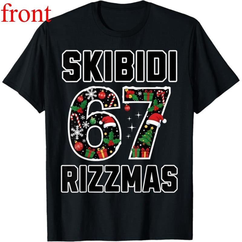 Vintage Rizz Christmas 67 Funny Xmas Gen Alpha Skibidi Rizzmas 67 T-Shirt Hoodie, Sweatshirt | UrbanDripWear.com