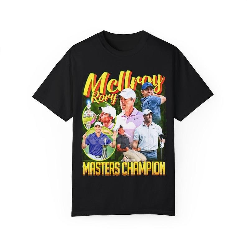Vintage Rory McIlroy Masters Champion Tribute T-shirt, Golf Tournament Winner Tee Hoodie, Sweatshirt | UrbanDripWear.com