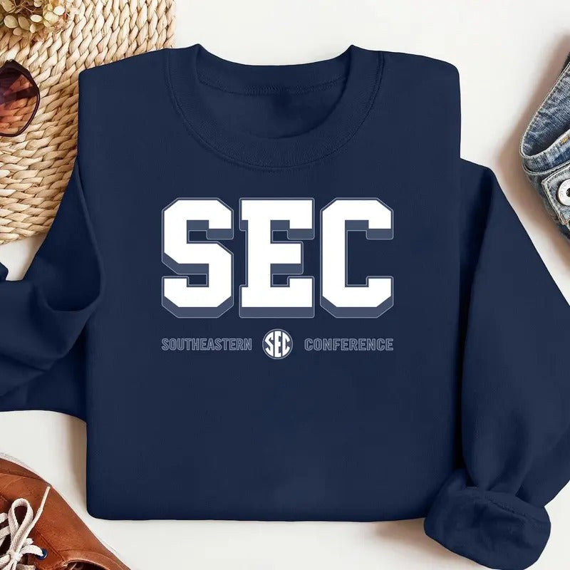 Vintage SEC Southeastern Conference Football Sweatshirt, NCAA SEC Southeastern Conference Sweatshirt, Gitf For Fans...