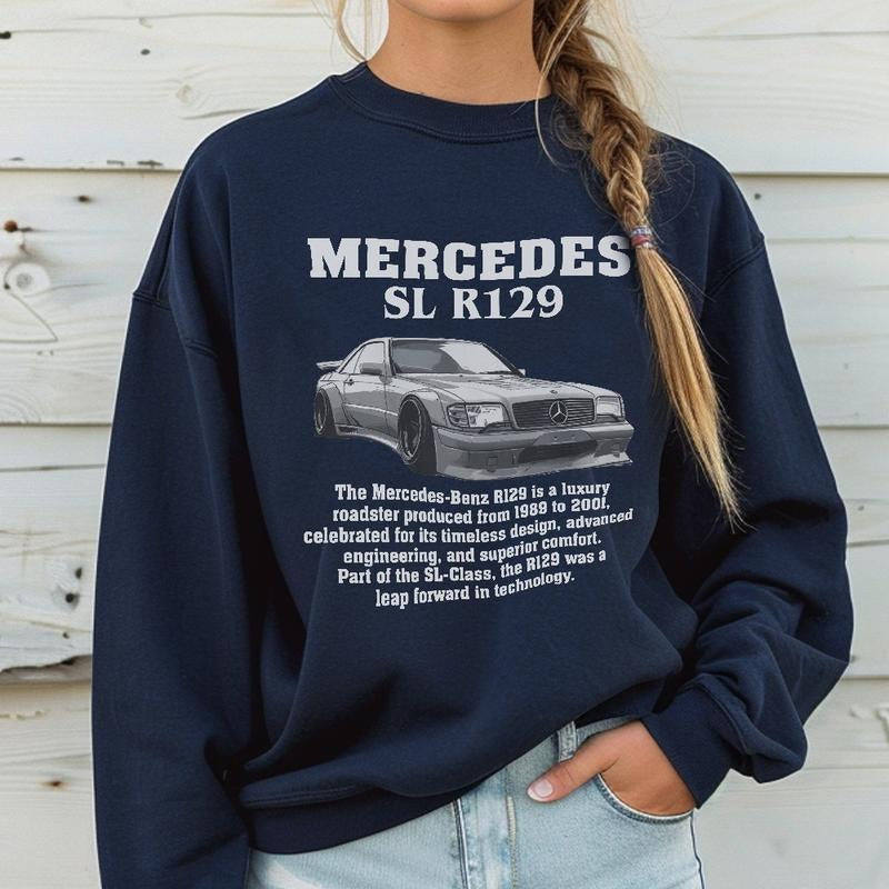 Vintage SL R129 T-Shirt, Classic Car Tee, Men's Women's Unisex Shirt, Car Enthusiast Gift, Retro Auto Apparel Hoodie,...