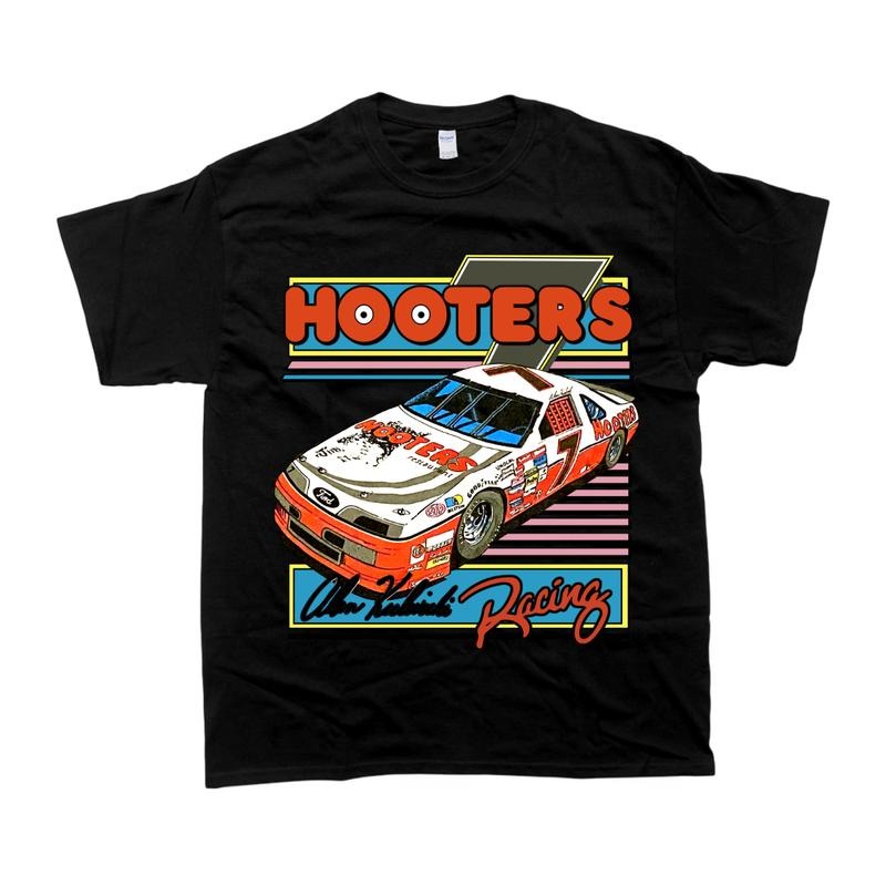 Vintage Style Alan Kulwickii NASCAR Hooters Racing Tee Tshirt Casual Hoodie, Sweatshirt | UrbanDripWear.com