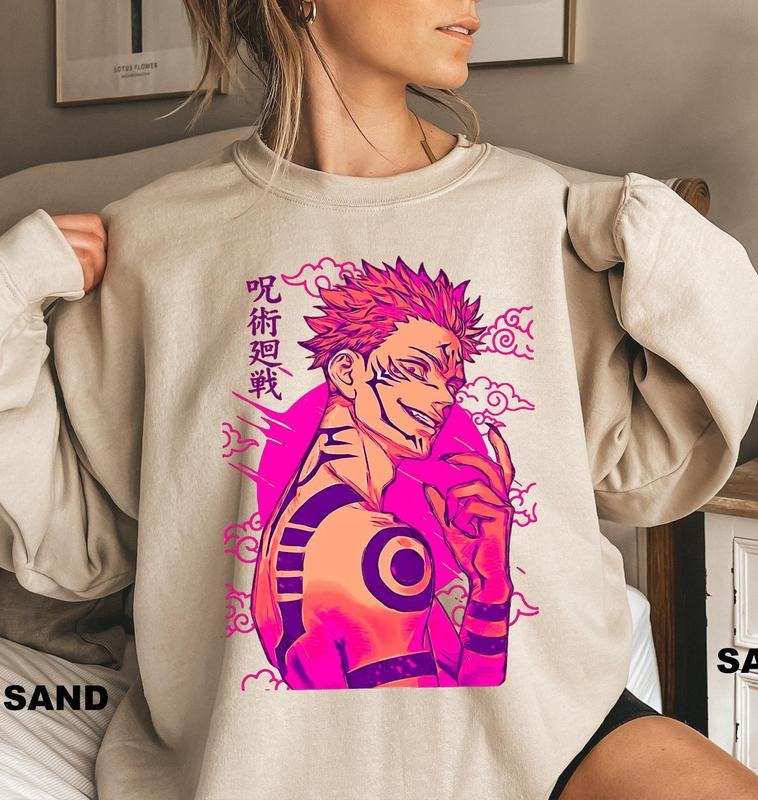 Vintage Sukuna Shirt, Sweatshirt, Hoodie, Itadori Shirt, Ryomen Sukuna Shirt, Anime Shirt, Manga Shirt, Anime Fan Gifts...
