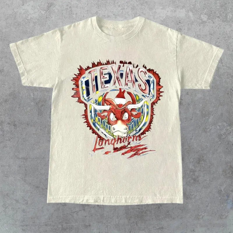 Vintage Texas Longhorns Shirt, University Of Texas At Austin Shirt, NCAA Fan Shirt, Full Color T-Shirt, Unisex T-Shirt,...