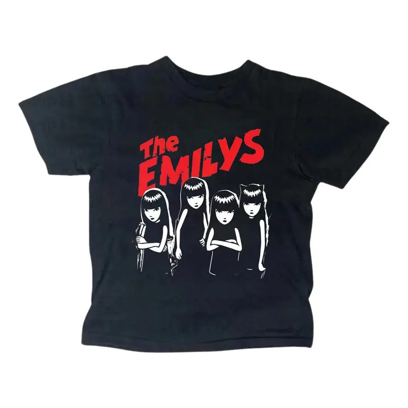 Vintage The Emilys Baby Tee, Gothic Emo Girl Baby Tee, Y2k Top Women Streetwear, Grunge 2000s, Women Fitted T-Shirt, Gift...