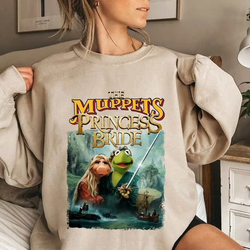 Vintage The Muppet Princess Bride Sweatshirt, Muppet Movies Shirt, Kermit And Miss Piggy Tee Shirt, The Princess Bride...
