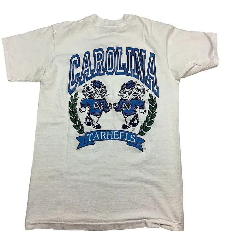 Vintage UNC Tar Heels 80s T-shirt, 1 side back tee Hoodie, Sweatshirt | UrbanDripWear.com