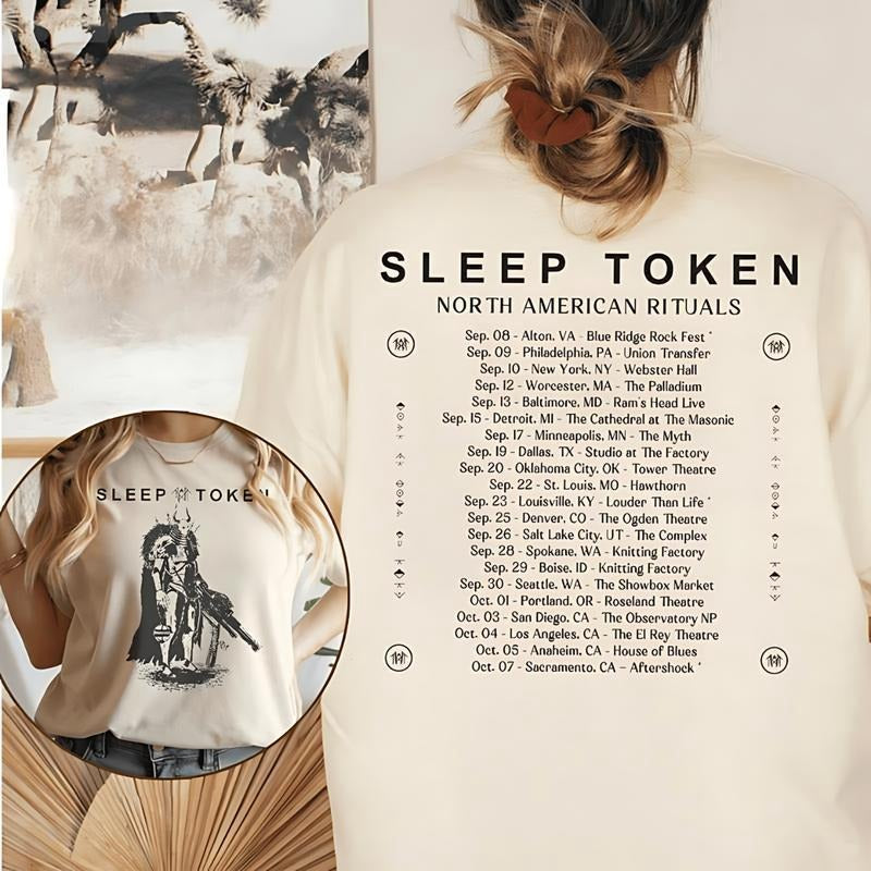 Vintage rock band T- Shirt, Sleep Token Music Tour Concert Unisex Shirt 2 sides, Sleep Token Reaper Angel Shirt Hoodie,...