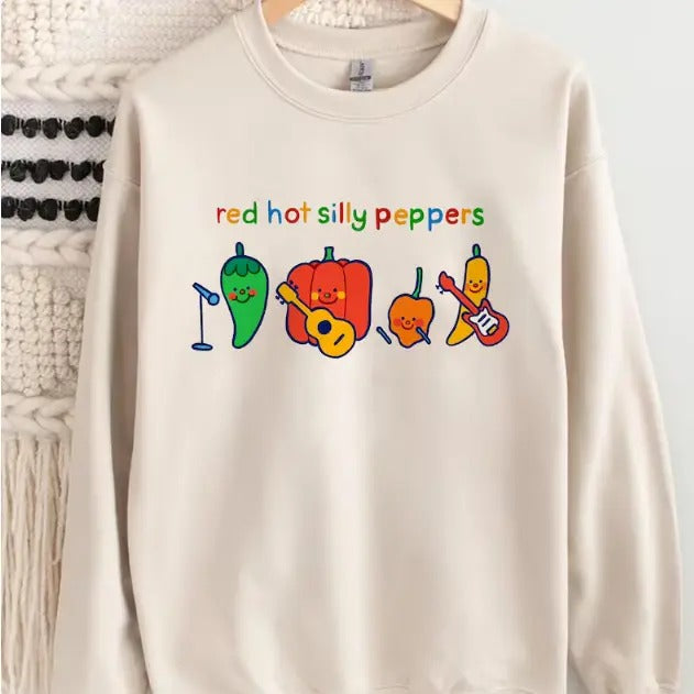Vintage silly peppers Sweatshirt- unise xSweatshirt -graphic Sweatshirt Menswear Top T-Shirts, Hoodie | UrbanDripWear.com
